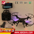 F801W CB Alta qualidade profissional drones rc com wi-fi FPV RC câmera zangão com luz roxa led batman verson